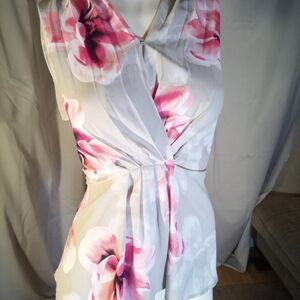 Calvin Klein Pink and Cream Tank Top